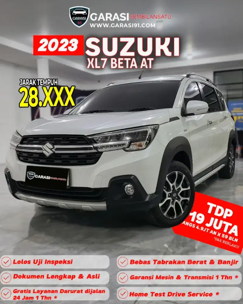 ‼️[ TDP 19 Jt ] ‼️Suzuki XL7 Beta 1.5 At 2023 ( low km )