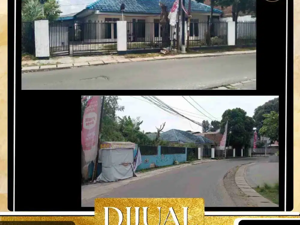 DIJUAL RUMAH 1 LANTAI . KUAS TANAH 513 M²  PINGGIR JALAN DI CIPUTAT TIMUR TANGERANG SELATAN