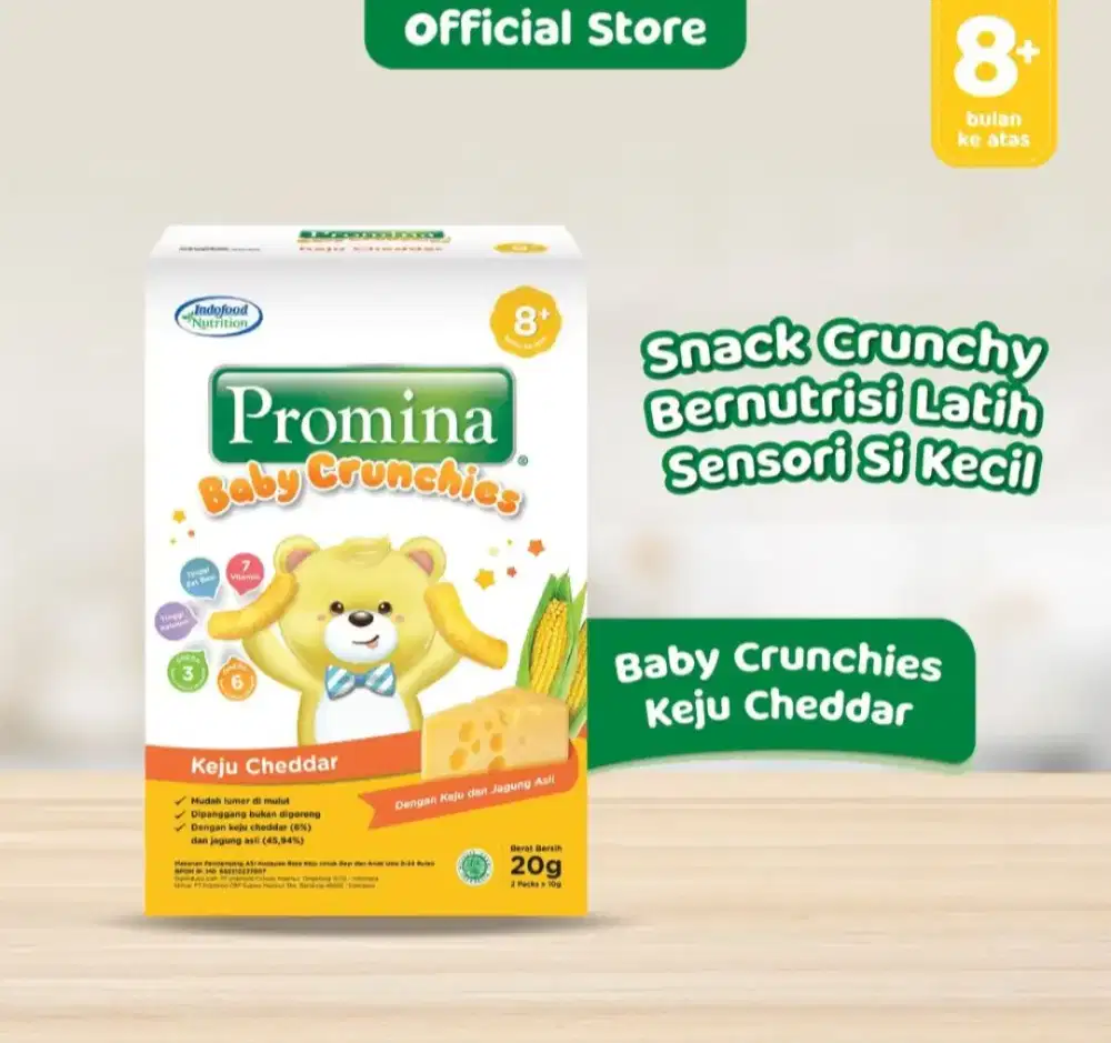 Promina Baby Crunchies Keju Cheddar