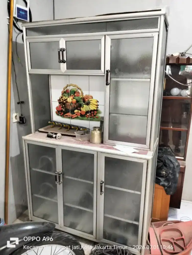 Rak piring kaca aluminium mini