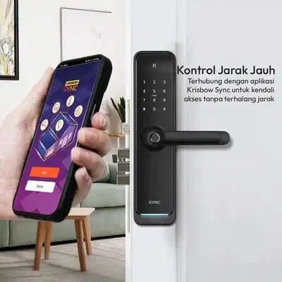 Krisbow Sync Smart Digital Door Lock Mortise - Hitam