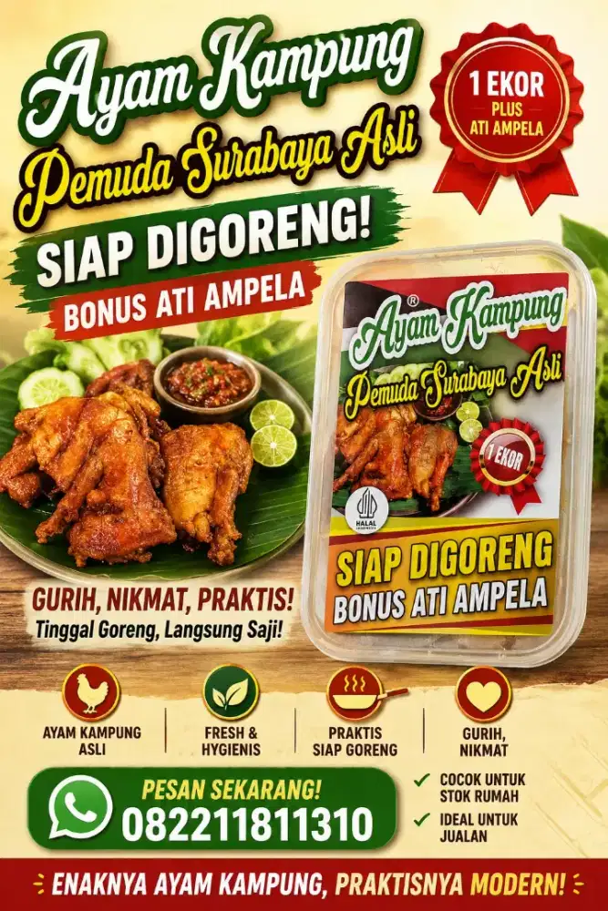 Ayam Kampung Siap Goreng