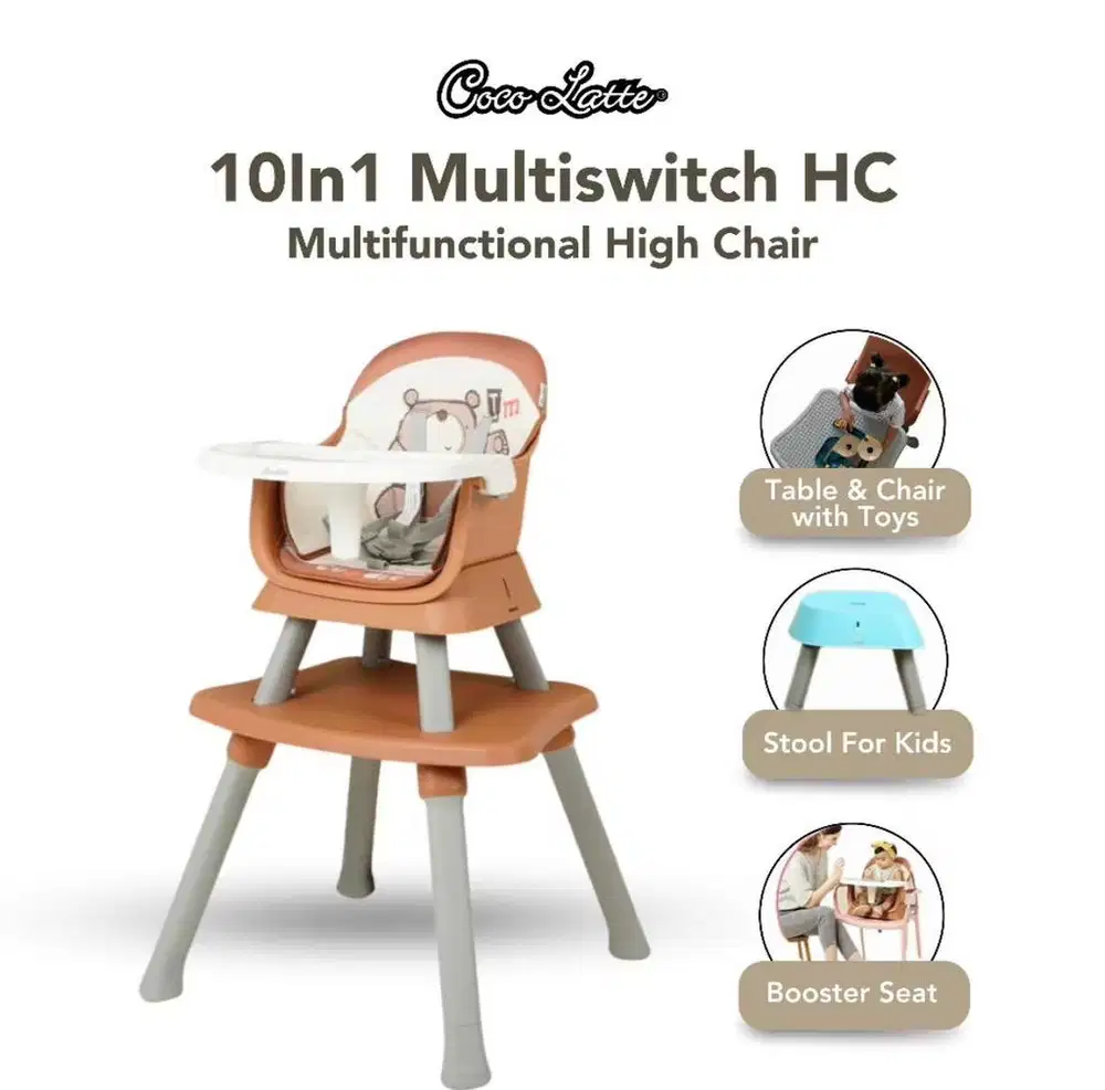 Cocolatte 10in1 multiswitch highchair / kursi makan anak