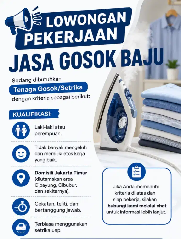 Lowongan kerja Gosok