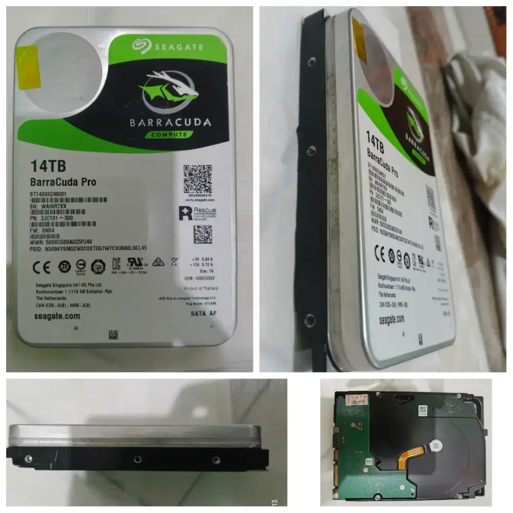 HDD 14GB SEAGATE BARACUDA PRO 7500RPM SENTINEL 100% HEALTH