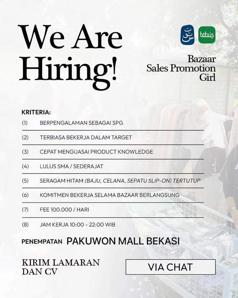 Lowongan SPG Bazar