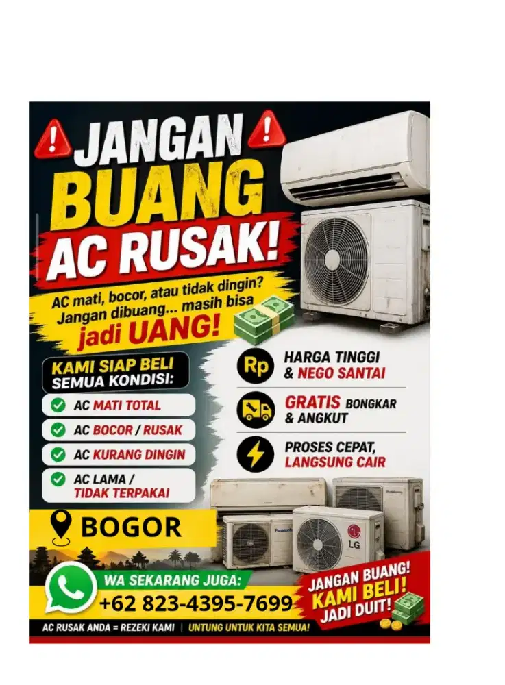 DI CARI AC BEKAS/RUSAK