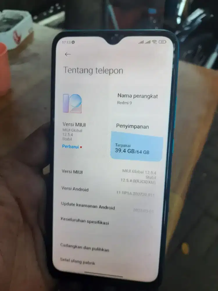 REDMI 9 4/64 MULUS ORI SEGEL FULLSET