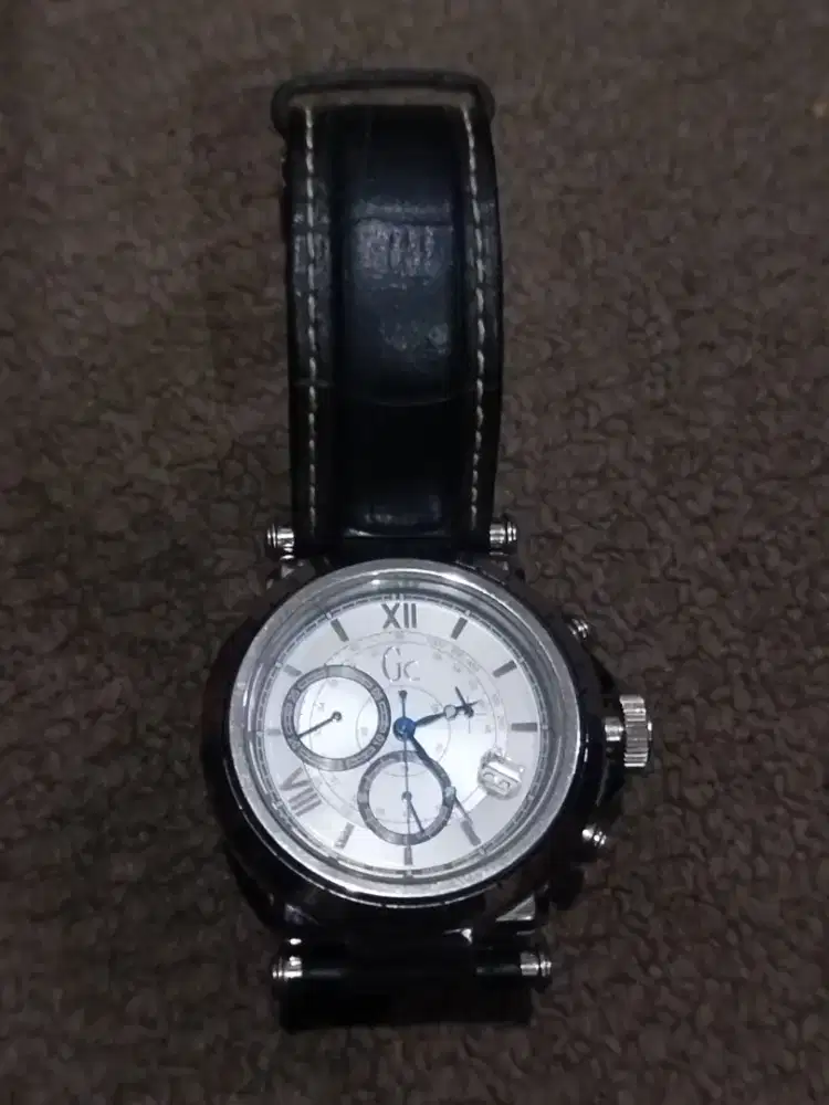 GC Swiss Made Chronograph Quartz Telemeter Date Watch - Running