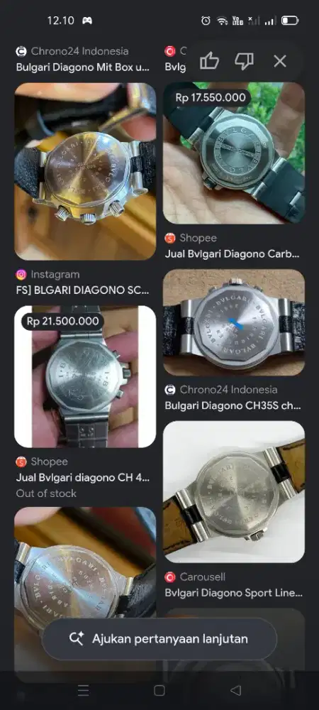 Jual jam tangan Bulgari original
