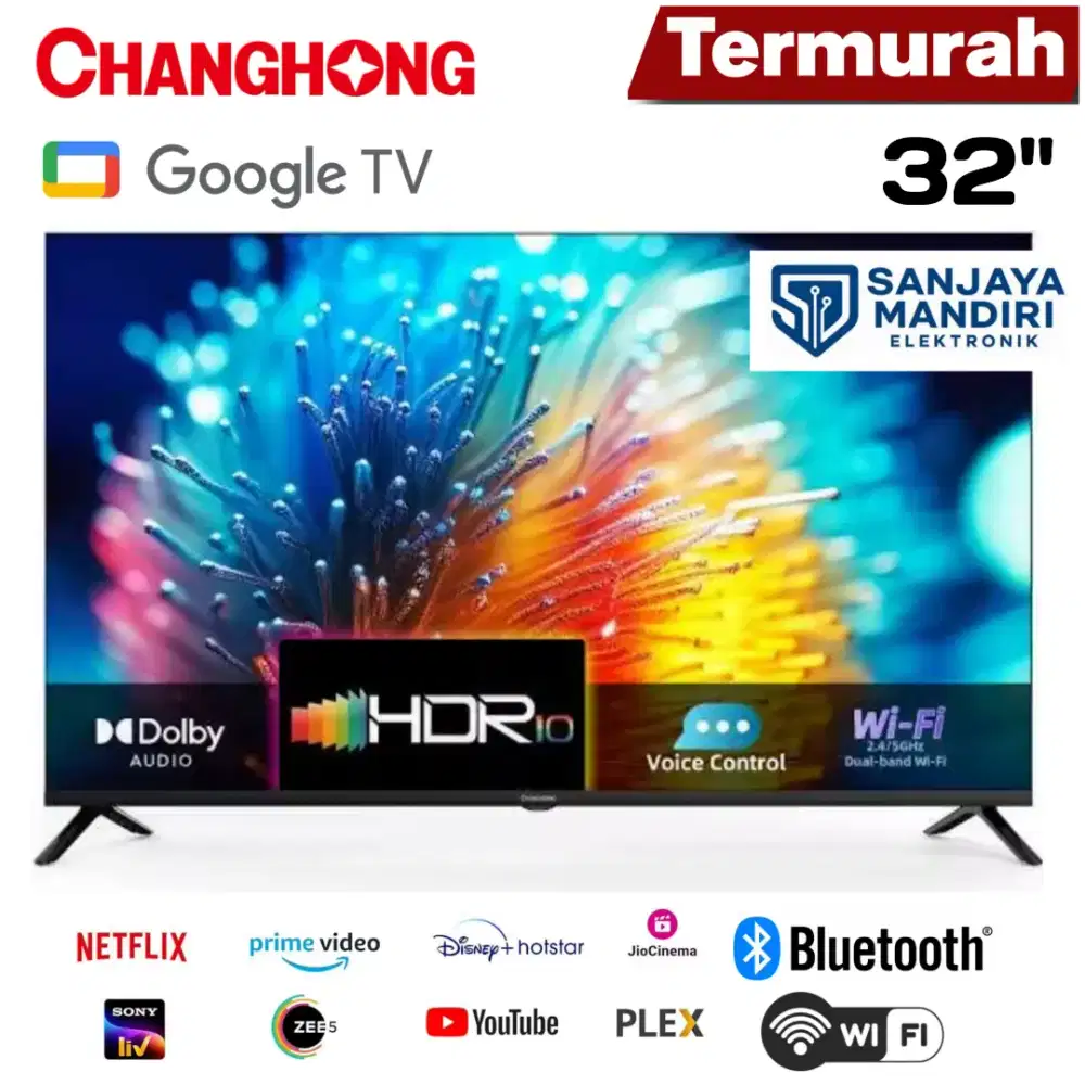 CHANGHONG GOOGLE TV DIGITAL 32 L32M91 Playstore/Netflix/Youtube