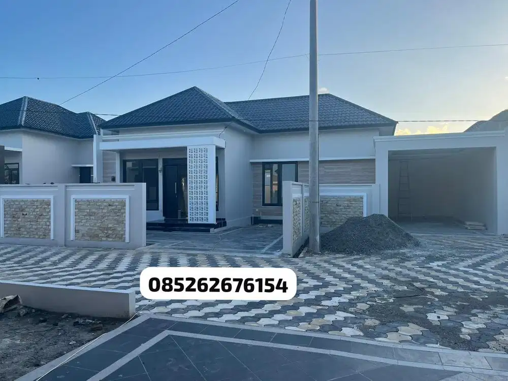 Rmh minimalis siap huni type 80/185.M.lengkap pagar gp blang oi meraxa