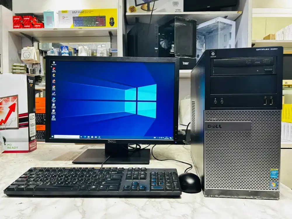 Paket komputer Dell Intel Core i5 Layar 22inchi