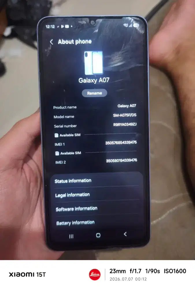 Samsung A07 4/64 Batangan