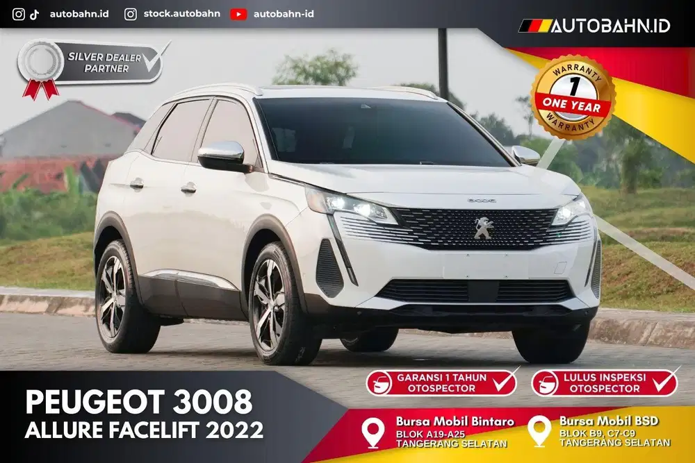 Panoramic! New Peugeot 3008 Allure Facelift 2022 White x1 x3 gla200