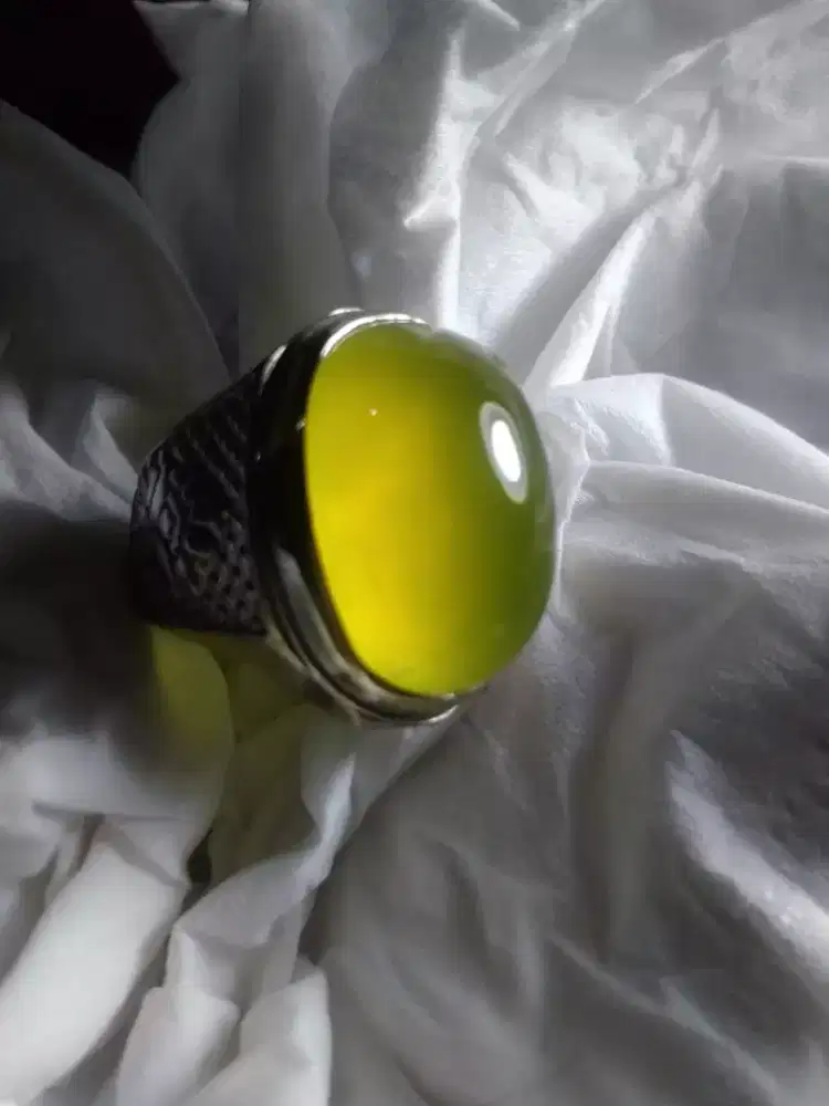 Cincin Natural Serpentine Kristal Super