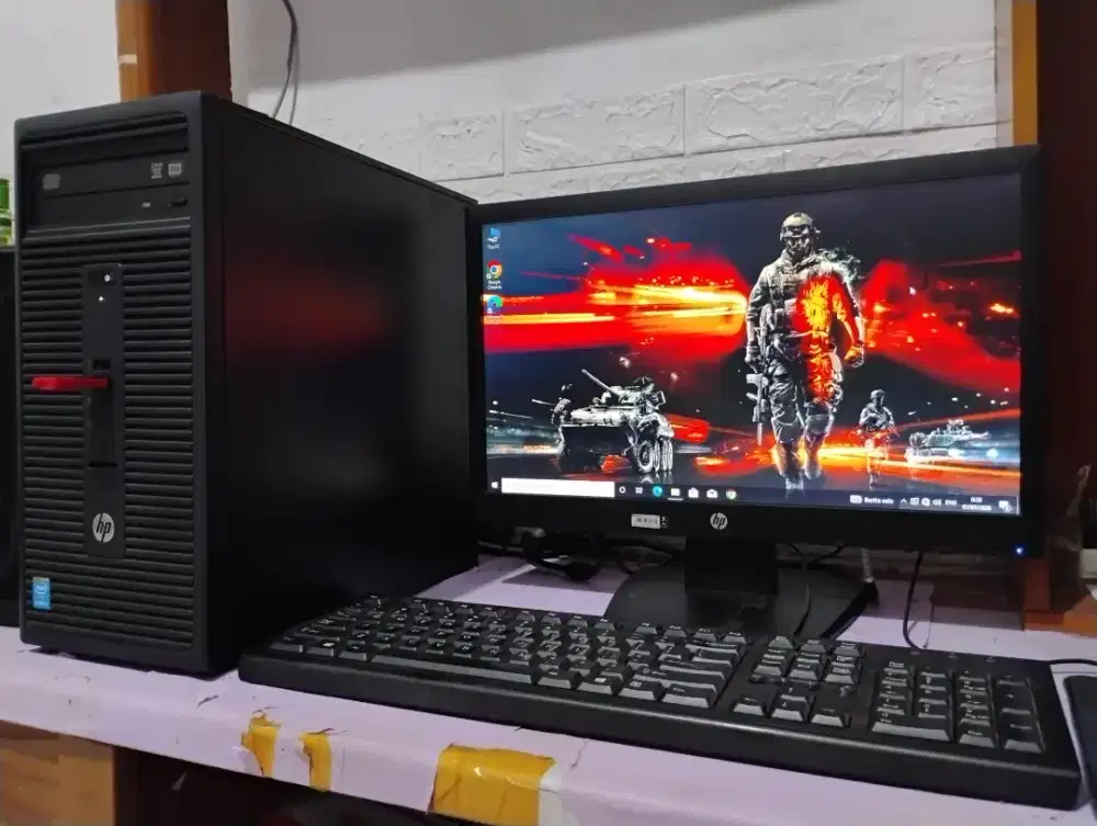 Pc gaming roblox / intel core gen4 + ram 8gb + monitor 19inch HP
