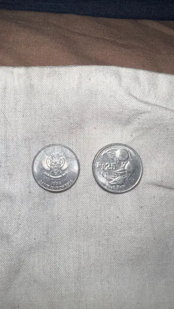 Rp 25 UANG KOIN ASLI/ORIGINAL JADUL/KUNO
