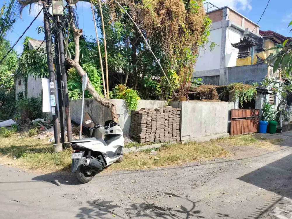 JUAL TANAH 1,28m2 SIAP BANGUN jln utama taman sekar padang sambian denpasar 1,2M global