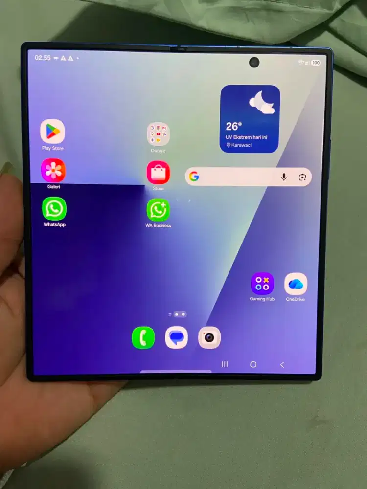Samsung Fold 7 Blue 512gb fullset Fisik mulus 97% Tidak ada Dent