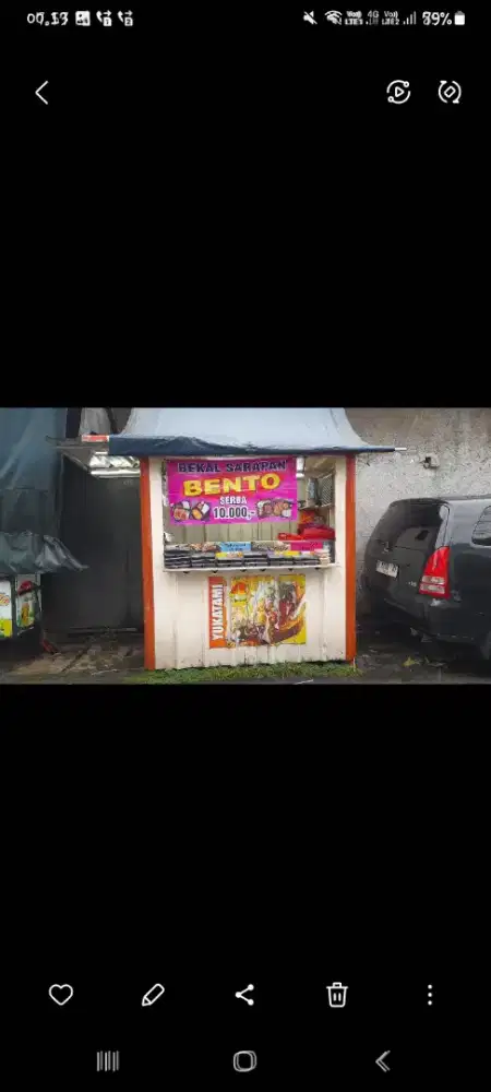 booth etalase gerobak jualan