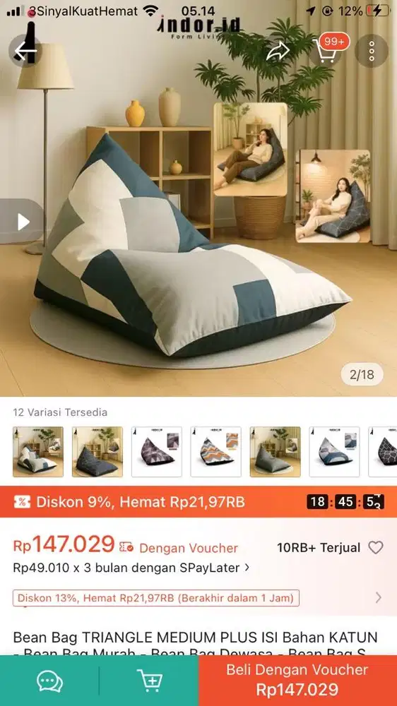 Bean bag triangle