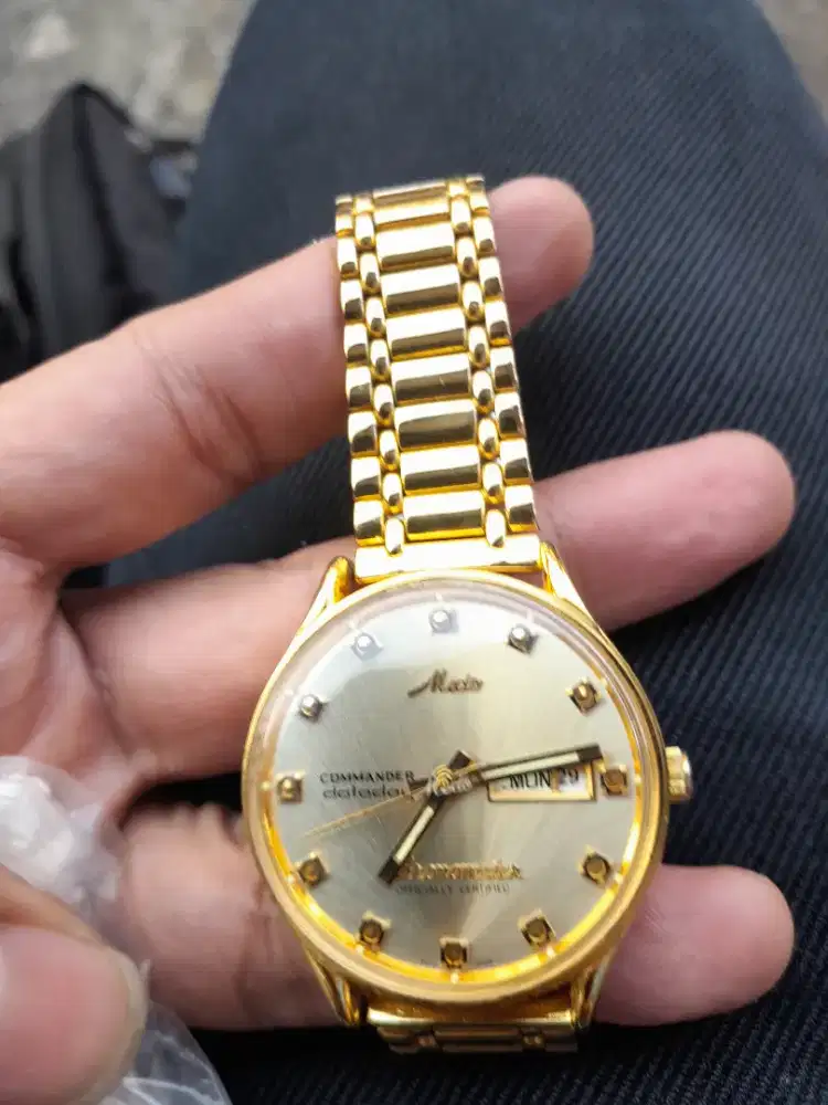 Jam Tangan Model Antik Vintage Mido Automatic Warna Mewah Gold