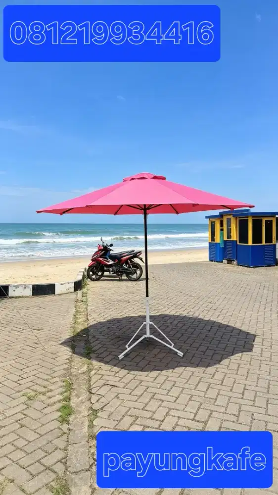 payung kafe diameter 2,50cm payung rangka besi