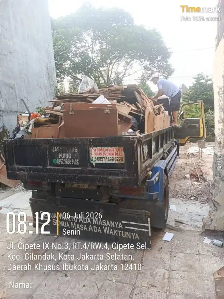 Jasa buang puing dan sampah