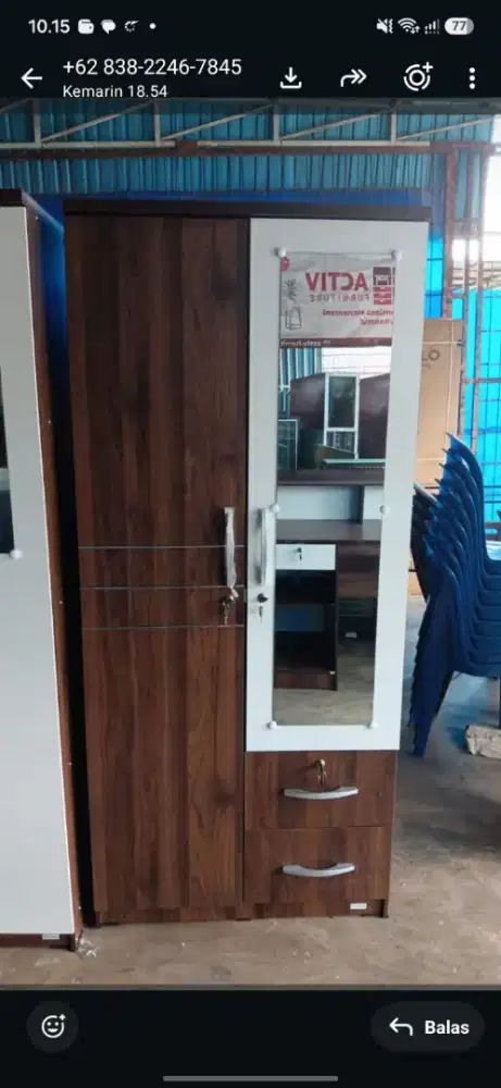 READY LEMARI PAKAIAN 2 PINTU LACI TERLARIS SALE
