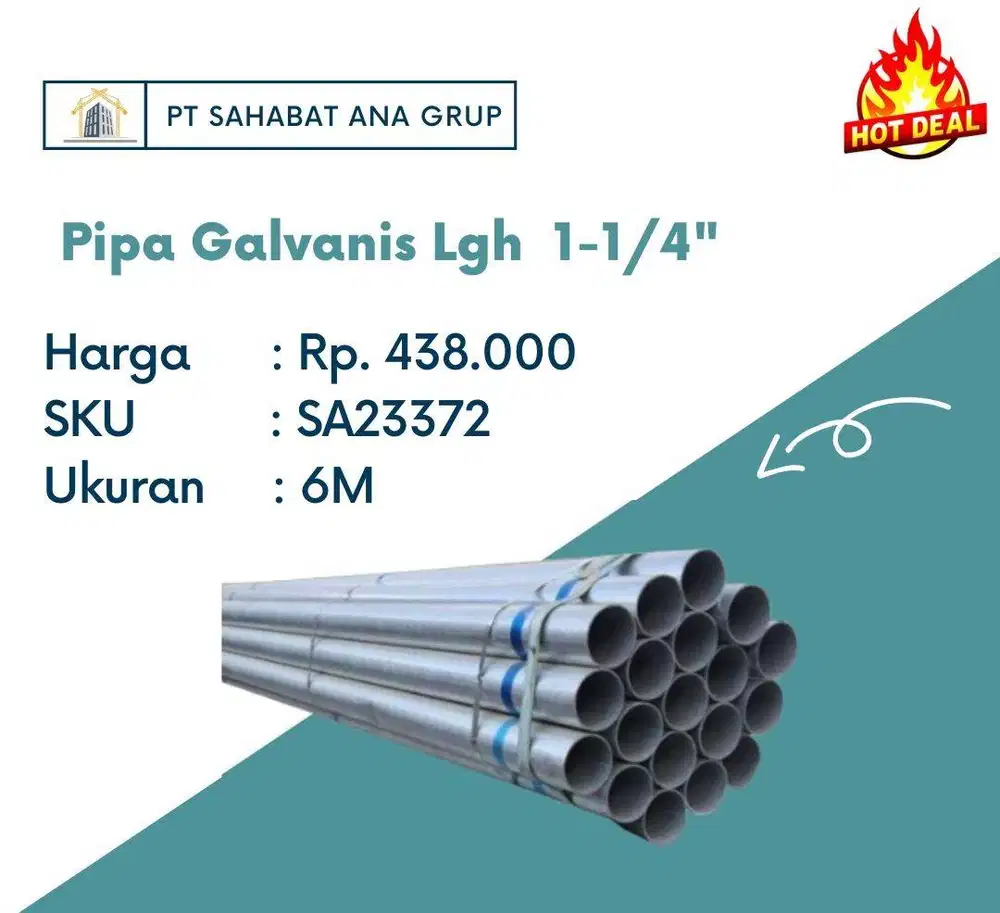 Pipa Galvanis Lgh 1-1/4