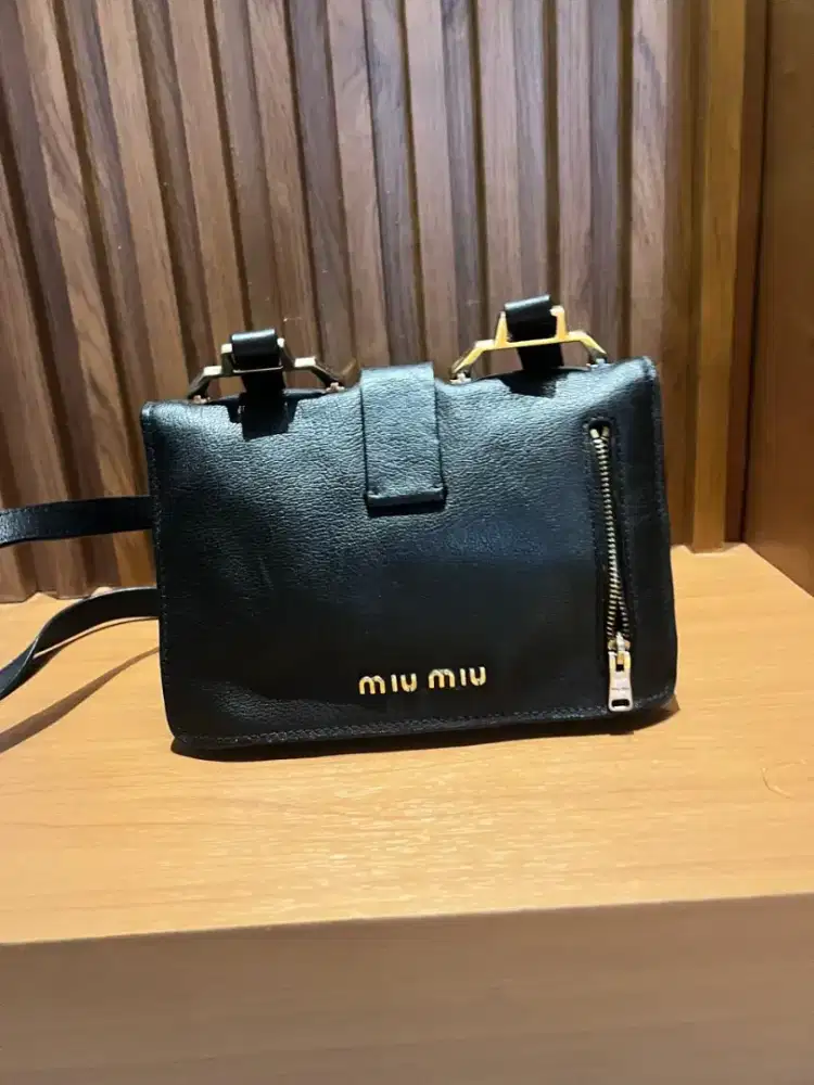 Miu Miu Madras Leather