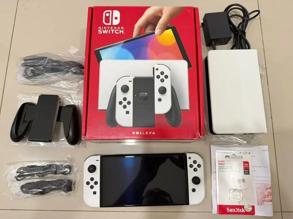 Nintendo switch oled 512Gb CE EF WE baru 2-3 bulanan