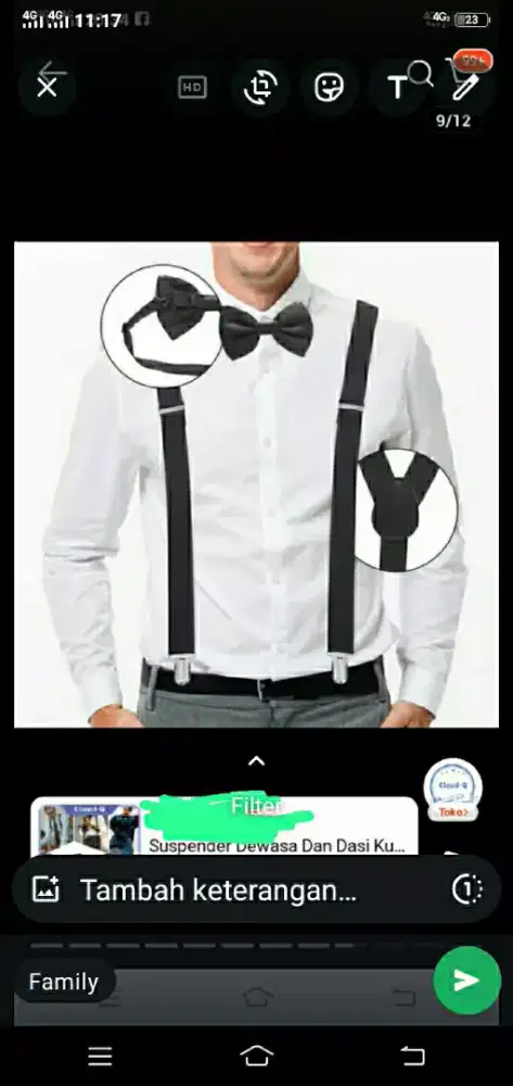 Paket Suspender + Dasi kupu kupu