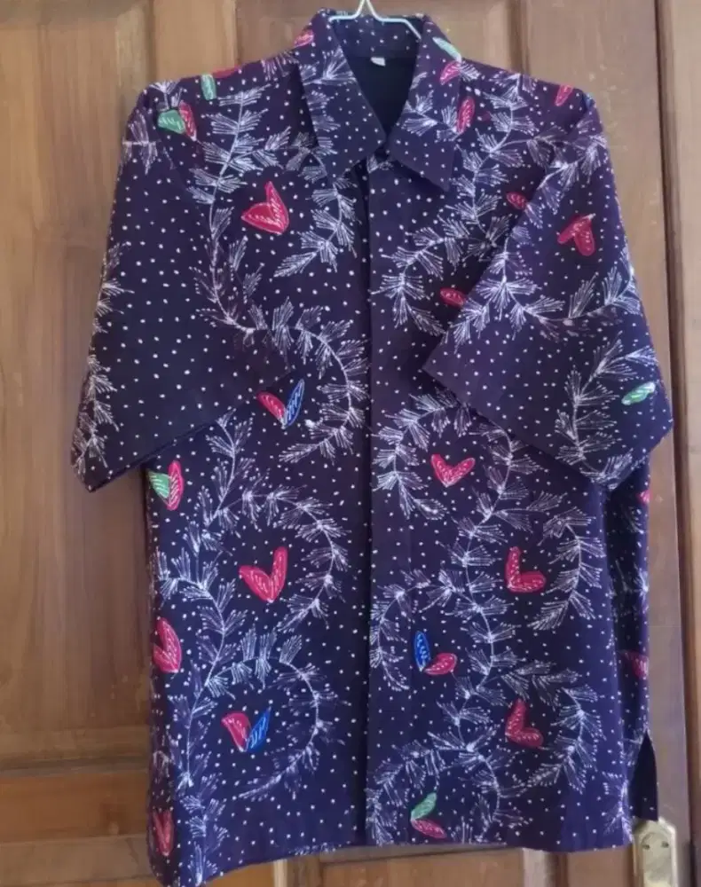 Sale kemeja batik pria motif tangan pendek murah aja bahan tebal