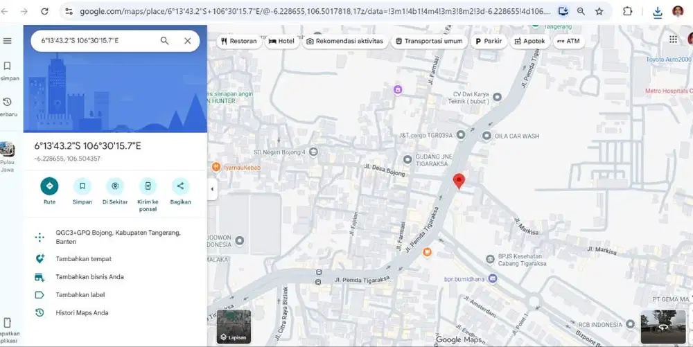 Dijual Tanah cocok untuk pom bensin, ruko, pabrik dan pabrik