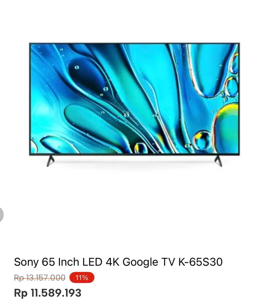 SONY GOOGLE TV 4K 65inci