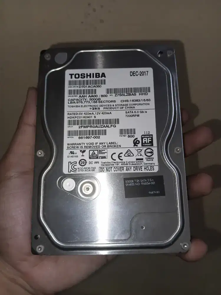 HDD internal Toshiba 500GB