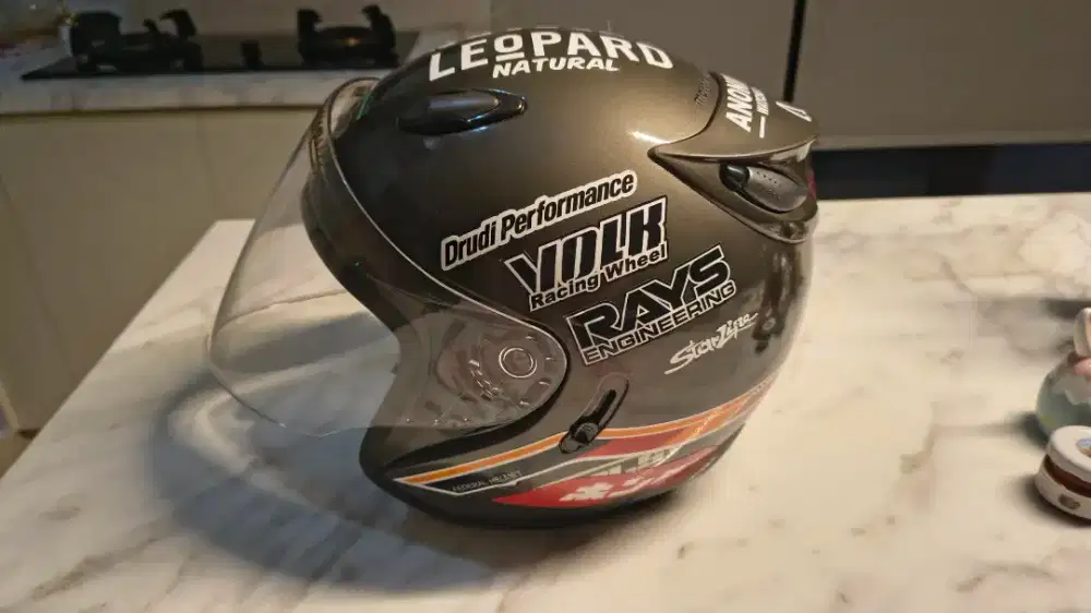 Helm Niels Centro Double Visor - Full Stiker