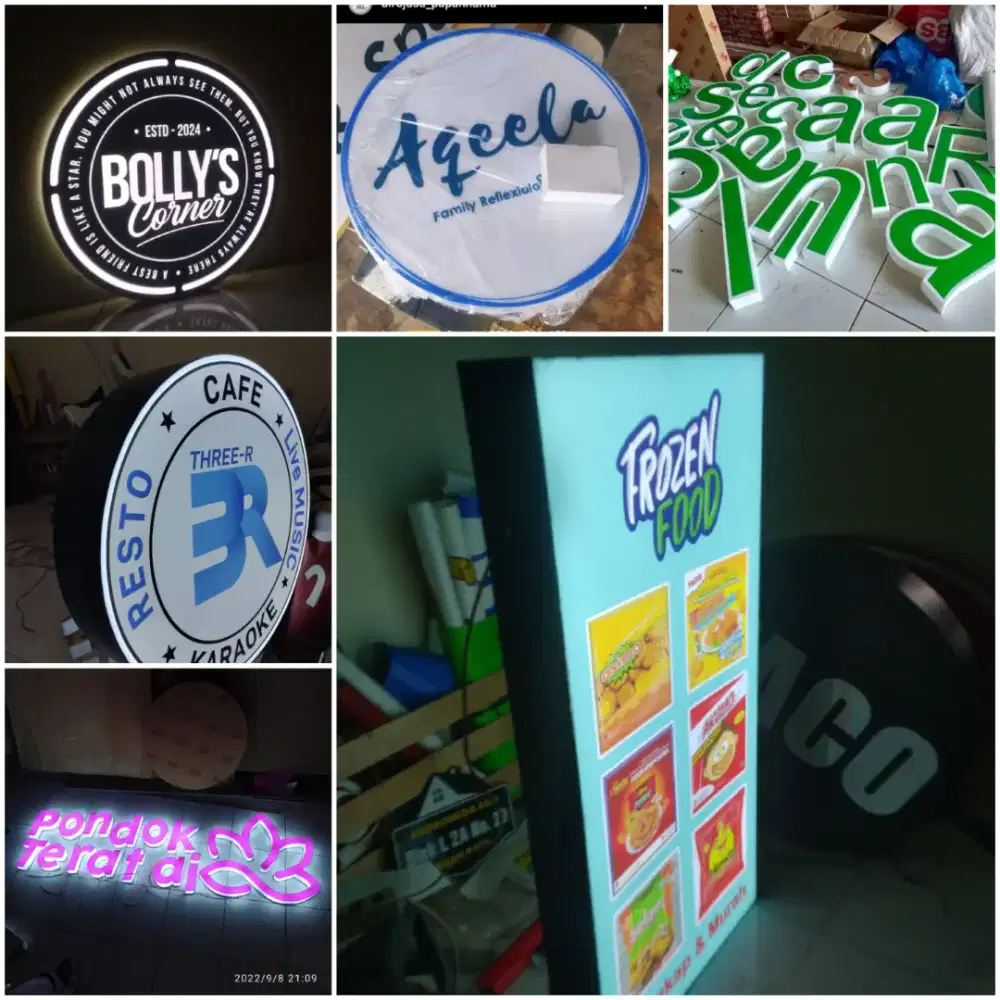 Papan nama toko plang toko