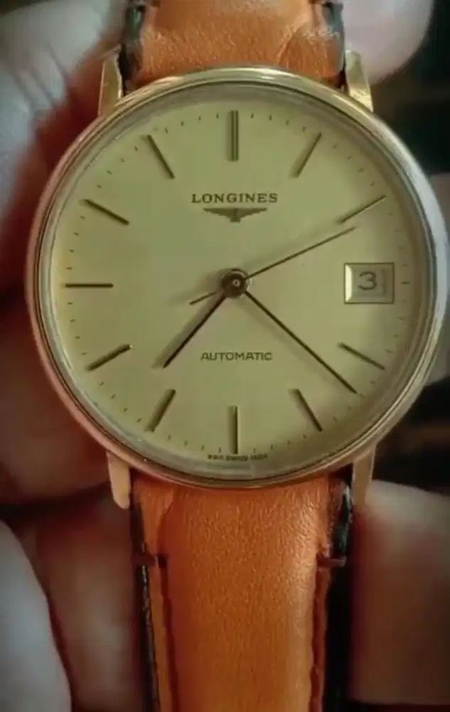 Longines Automatic. Original Swiss Made. Strap Kulit Panjang.