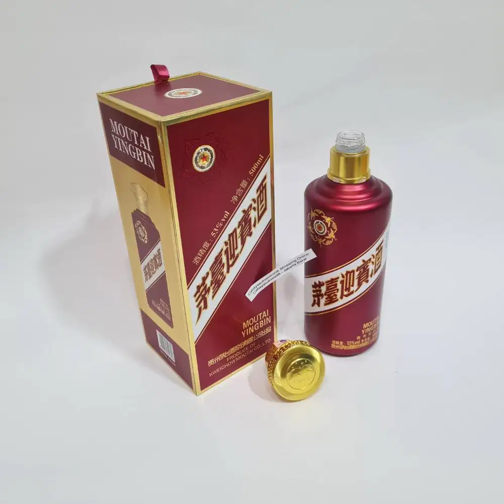 Botol Kosong Moutai Yingbin 500ml Koleksi Dekorasi Kamar Lengkap Box