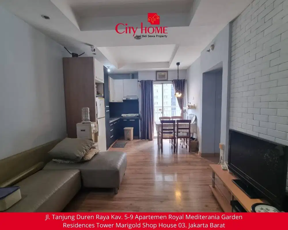 Sewa Apartemen 3 BR Furnished di Mediterania Garden Residences 2