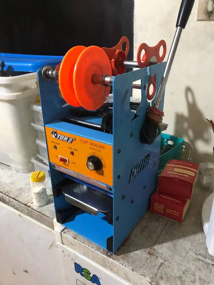 Mesin Cup Sealer Manual ET-D8 Kondisi Normal Siap Pakai