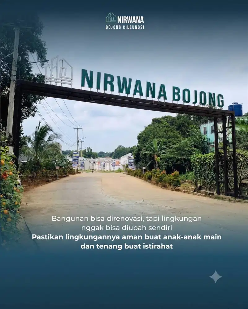 Di Jual rumah depan indomaret di NIRWANA BOJONG RESIDENCE