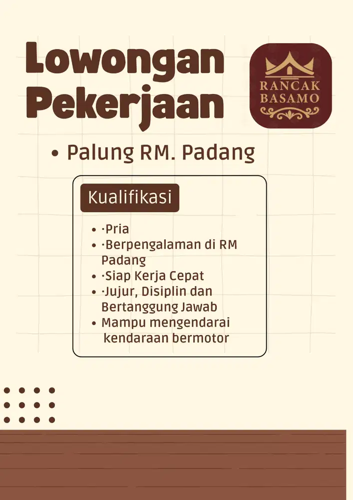 Lowongan Pekerjaan di RM. Padang
