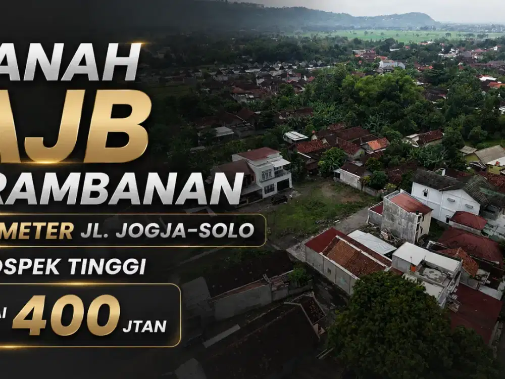 Dekat Candi Prambanan; Tanah Murah 30 Meter Jl-Jogja-Solo SHM Siap AJB