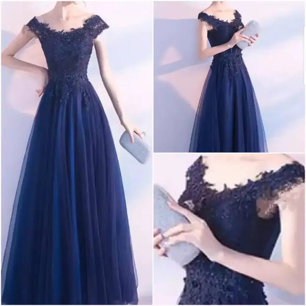 Gaun biru wanita