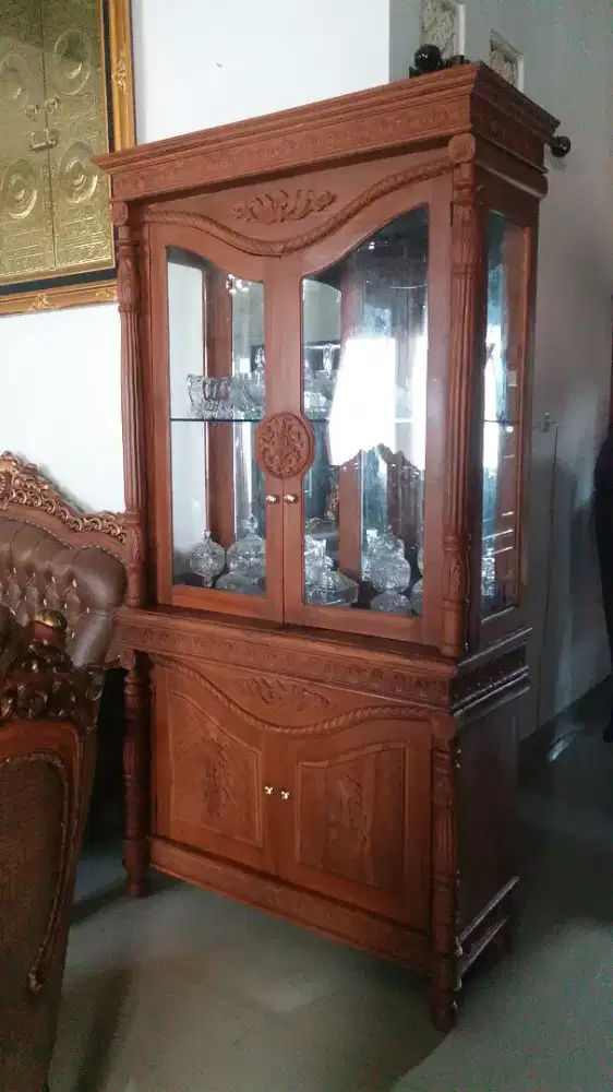 Lemari jati 2 pintu jumbo