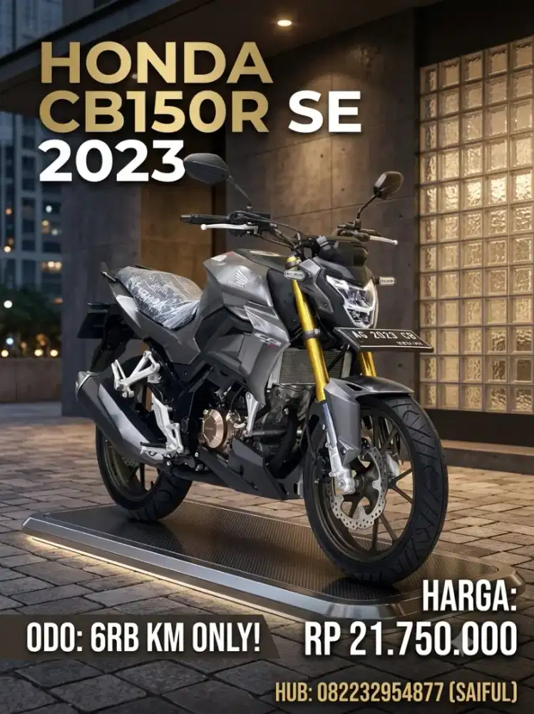 Odo 6rb Istimewa!!Honda CB150R SE 2023 Plat Jatim Pajek Baru-Mustika